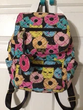 BETSEY JOHNSON Backpack Donut Cat Face School Travel Diaper Weekender Bag