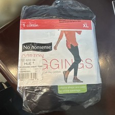 NWT Women's No Nonsense Cotton Leggings Size Xl Espresso