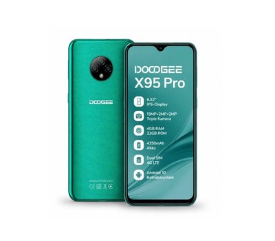 DOOGEE X95 Pro 4GB 32GB Grün 6,52'' Dual SIM 4G LTE Android Smartphone