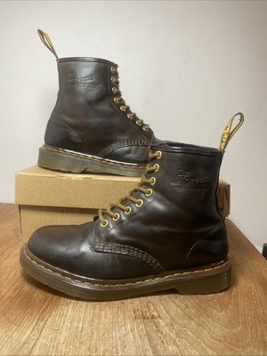 Dr Martens Docs 1460 Dark Brown Crazy Horse Gaucho Leather Boot UK 6 EU 49 sehr guter Zustand