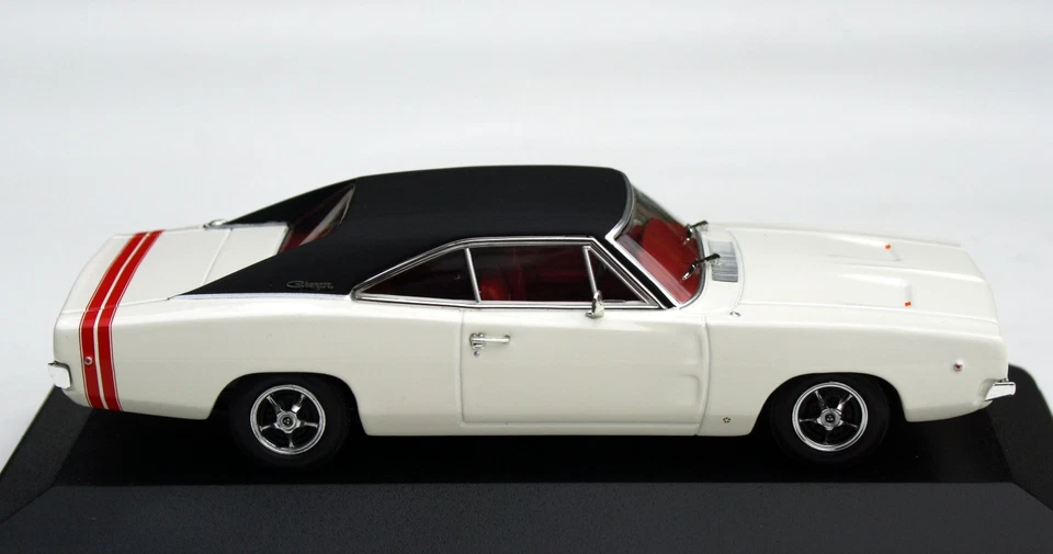 Dodge Charger R/T Hardtop Coupé Anno 1968, Bianco, Minichamps In M. 1:43, Raro!! - Immagine 3 di 4
