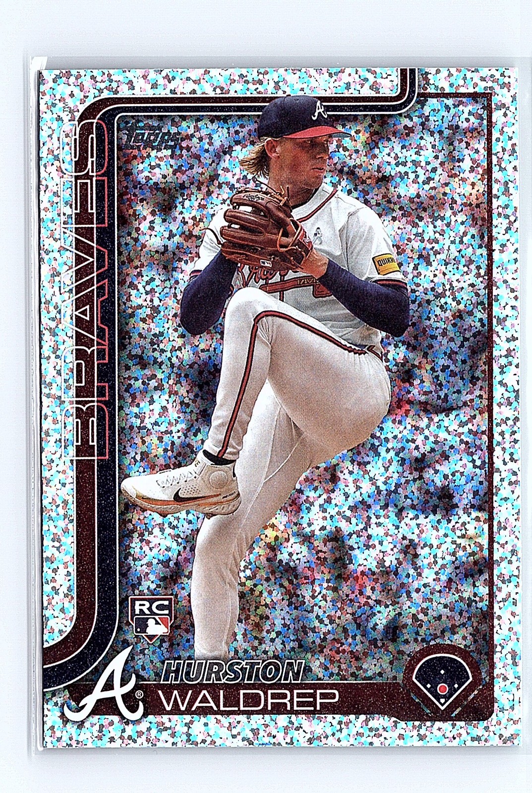 2025 Topps Series 1 - Hurston Waldrep Sand Glitter RC #253 SP Atlanta Braves