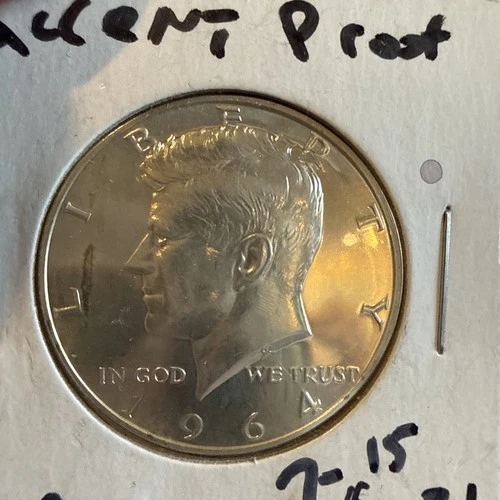1964-P Kennedy Half Dollar - Accent Hair - Proof Huge Value!!! Wow SILVER!!