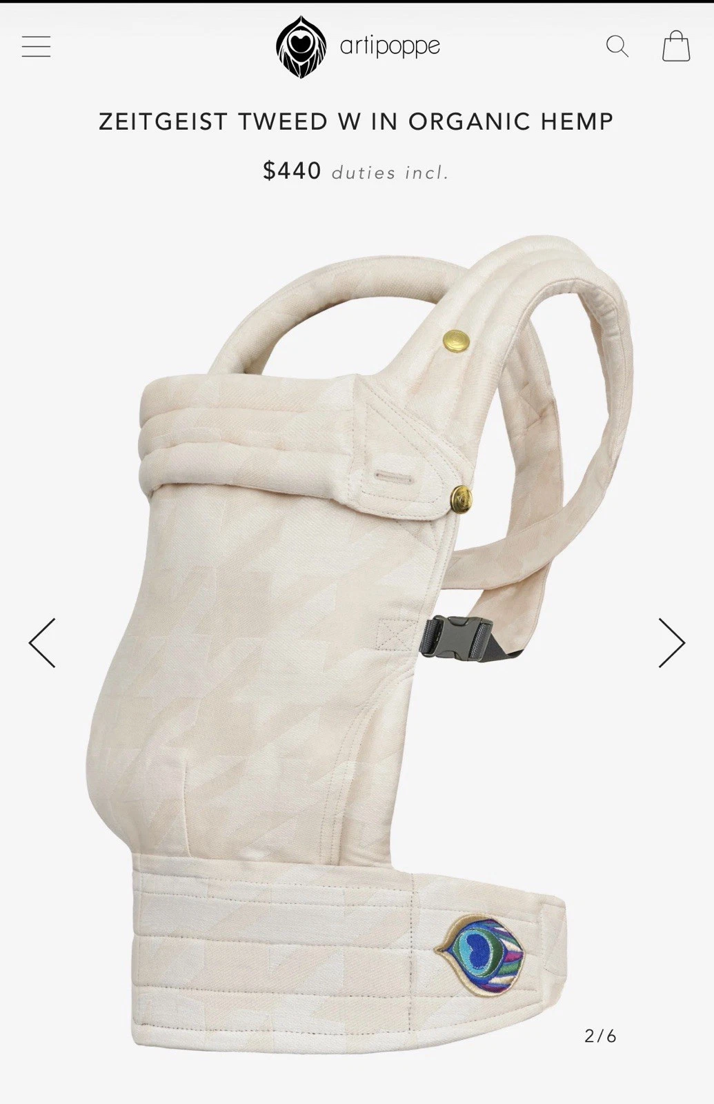 Artipoppe Zeitgeist Tweed W In Organic Hemp Baby Carrier *BRAND NEW* AUTHENTIC
Opens in a new window