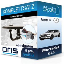 F&uuml;r Mercedes GLS 10.2019-jetzt ORIS Anh&auml;ngerkupplung abnehmbar + 13polig E-Satz