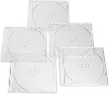 CD DVD Blu-Ray Clear Slim Jewel Cases, 5.2 Mm   25 Pack