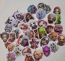 10 Randomly Picked Spooky Skulls Faces Stickers With No Duplicate Sent