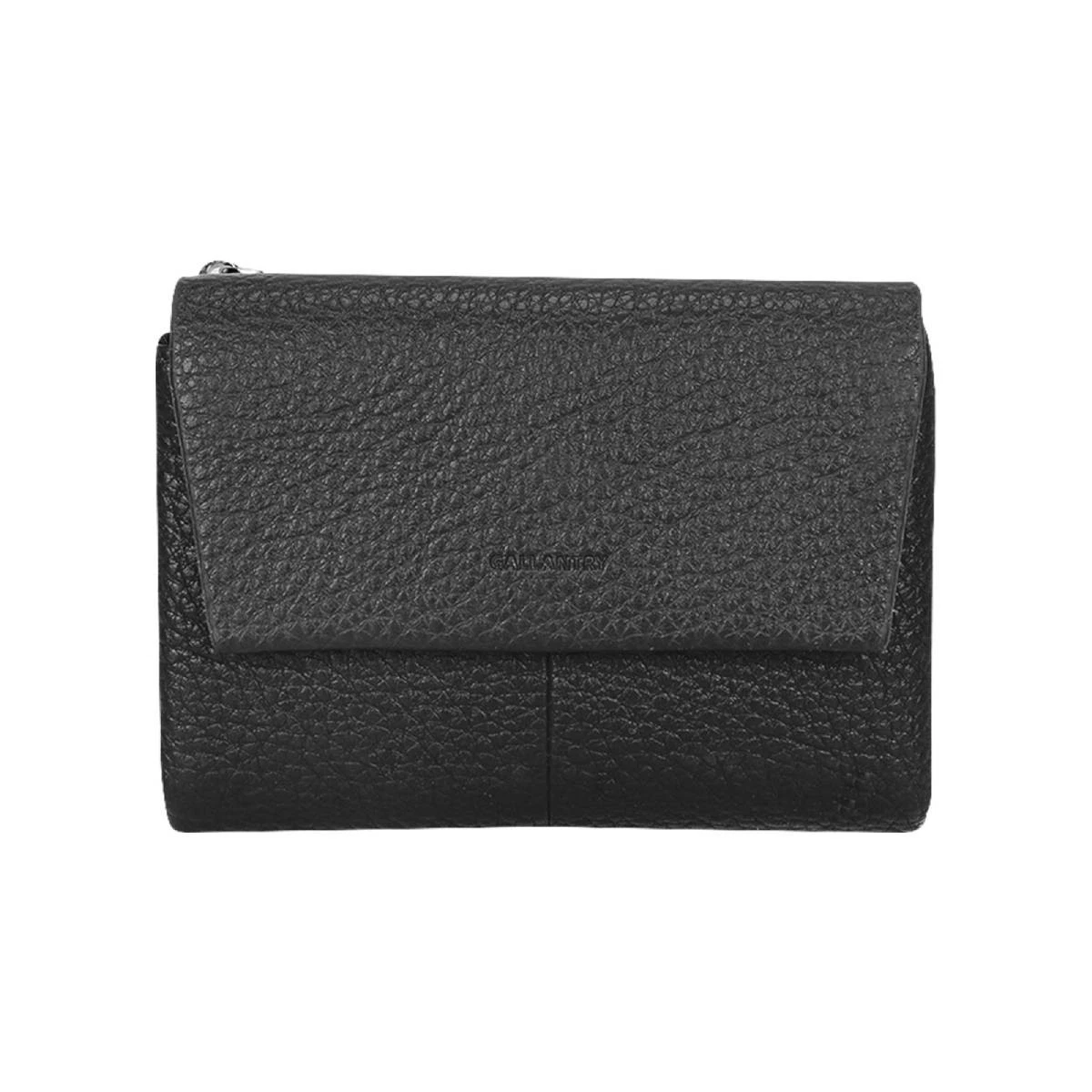 Porte-Monnaie En Cuir Véritable Pour Femme, Noir , Xl, Vintage[n4216
