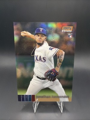 2020 Stadium Club Chrome Orange Refractor /25 Jonathan Hernandez Rookie RC