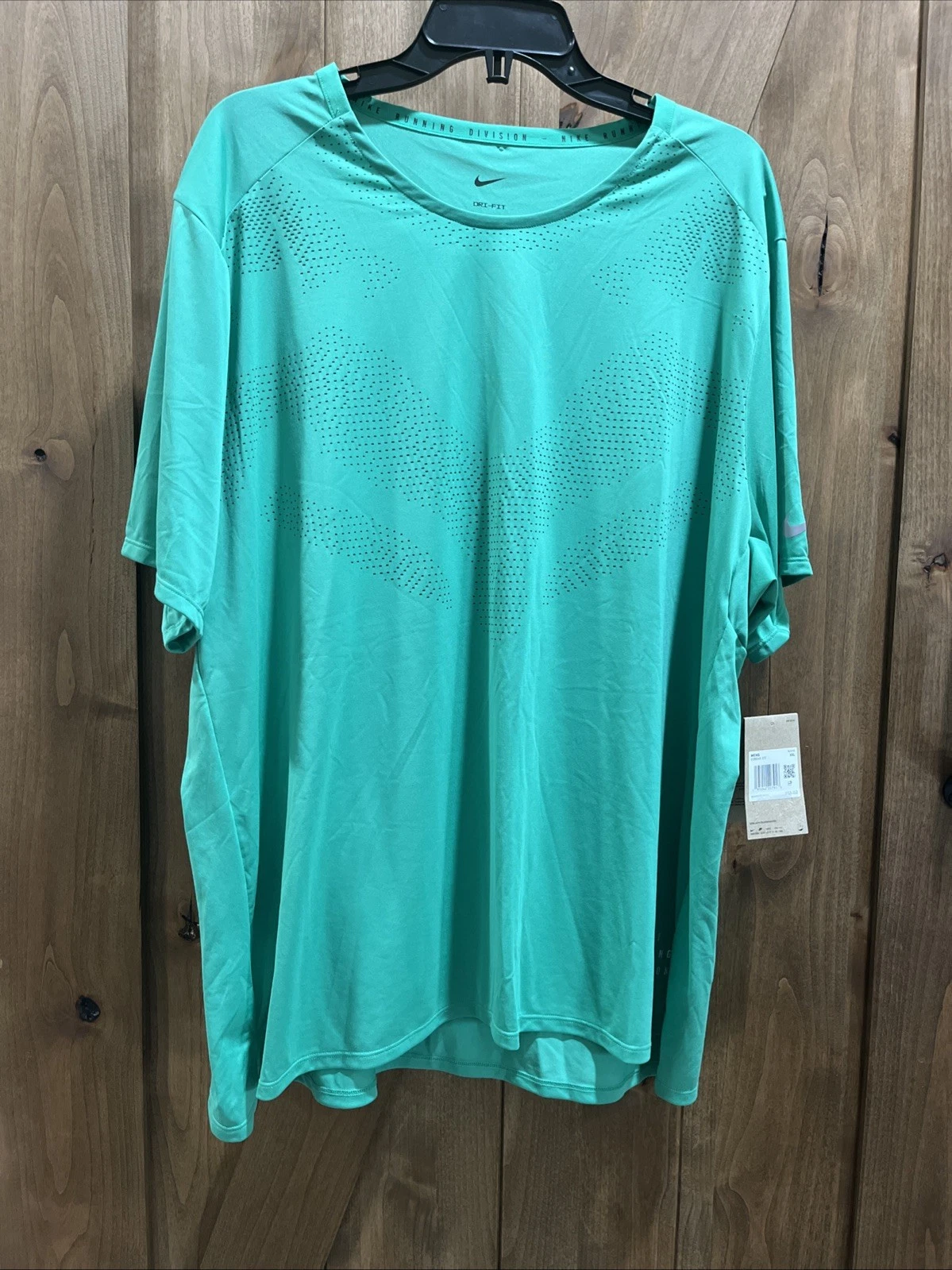 Nike Men's Dri-FIT Rise 365 SS Green Reflective Running Top DD6045-372 Size XXL