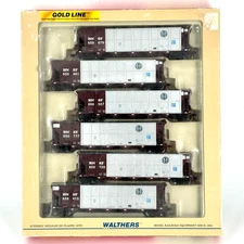 HO Walthers 932-7822 BNSF RD4 Coal Hopper 6-Pack w/ MTL Wheels & Knuckle Coupler