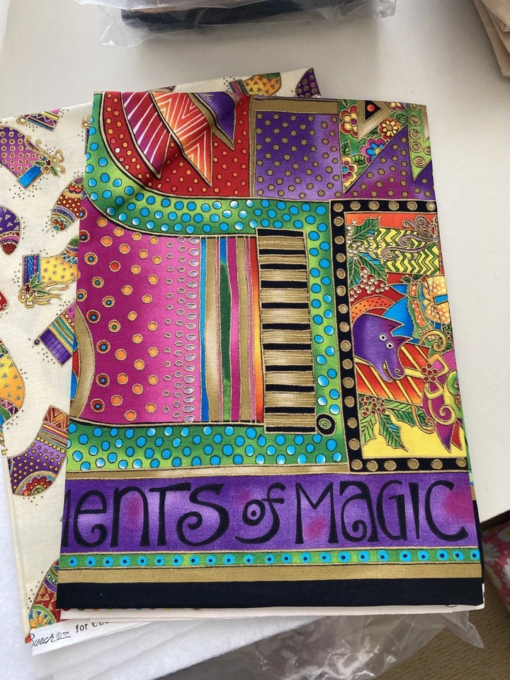 Kit de colcha Bountiful Blessings por Laurel Burch ~ Sanduíche de colcha (com apoio) - Imagem 2 de 4