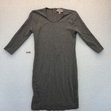 Philosophy Size S Gray Knit Sweater Dress 3/4 Sleeve Casual Career Minimalist