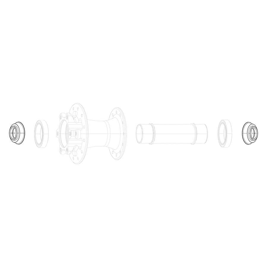 SRAM 12x100mm Conversion Caps for X0 900 Rise - Roam Hubs - Front 5590₽