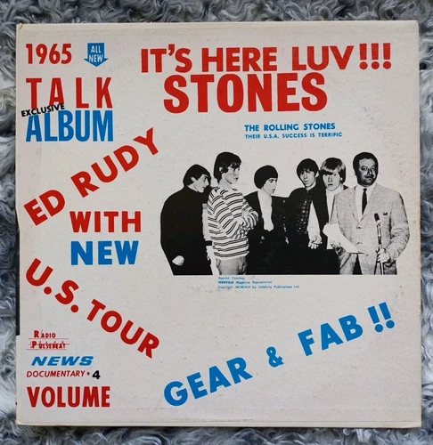 ROLLING STONES 1965 Talk Album ED RUDY US TOUR LP ORIG TRANSCRIPTION DISC VG+/VG