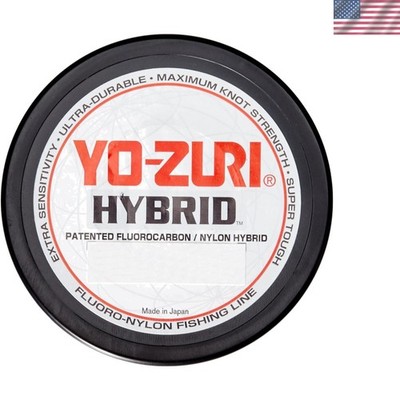 15LB Yo-Zuri Hybrid Clear Fishing Line - 600Yds, Waterproof & Abrasion-Resistant