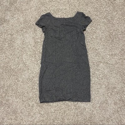 Zara Basic Women s Short Sleeve Dress | Dark Gray Casual Chic | Small 