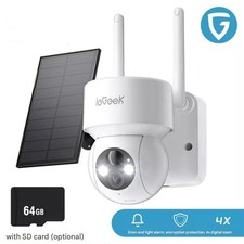 ieGeek Security Cameras Wireless Outdoor, 2K WiFi 360 PTZ Battery Powered Alexa