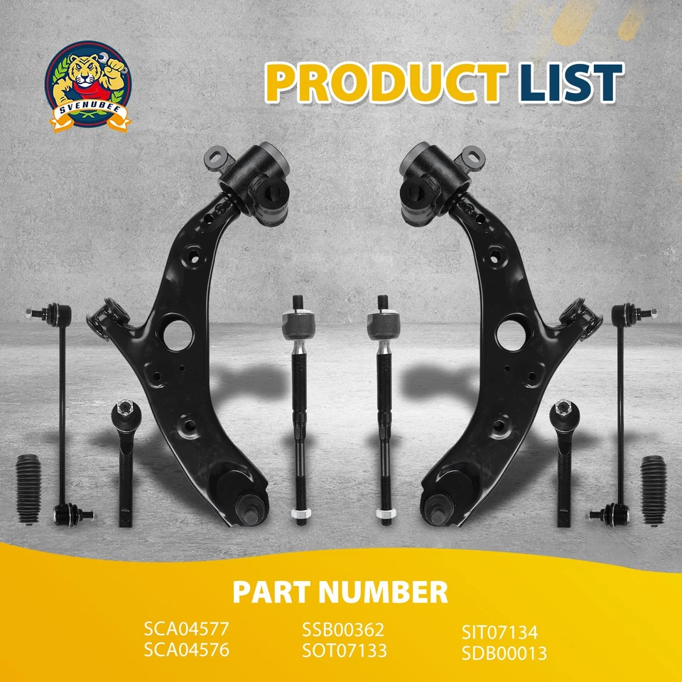 10PCS Front Lower Control Arm w/ Ball Joint Fits Mazda CX-5 2.5L 2017 2018-2023 - Image 2 of 4