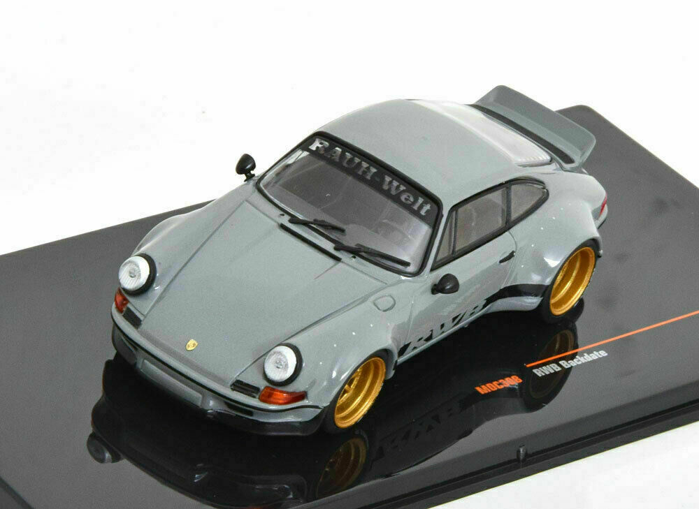 Porsche 911 964 RWB miniature grise 1/43 en métal IXO MOC308 pour collectionneur