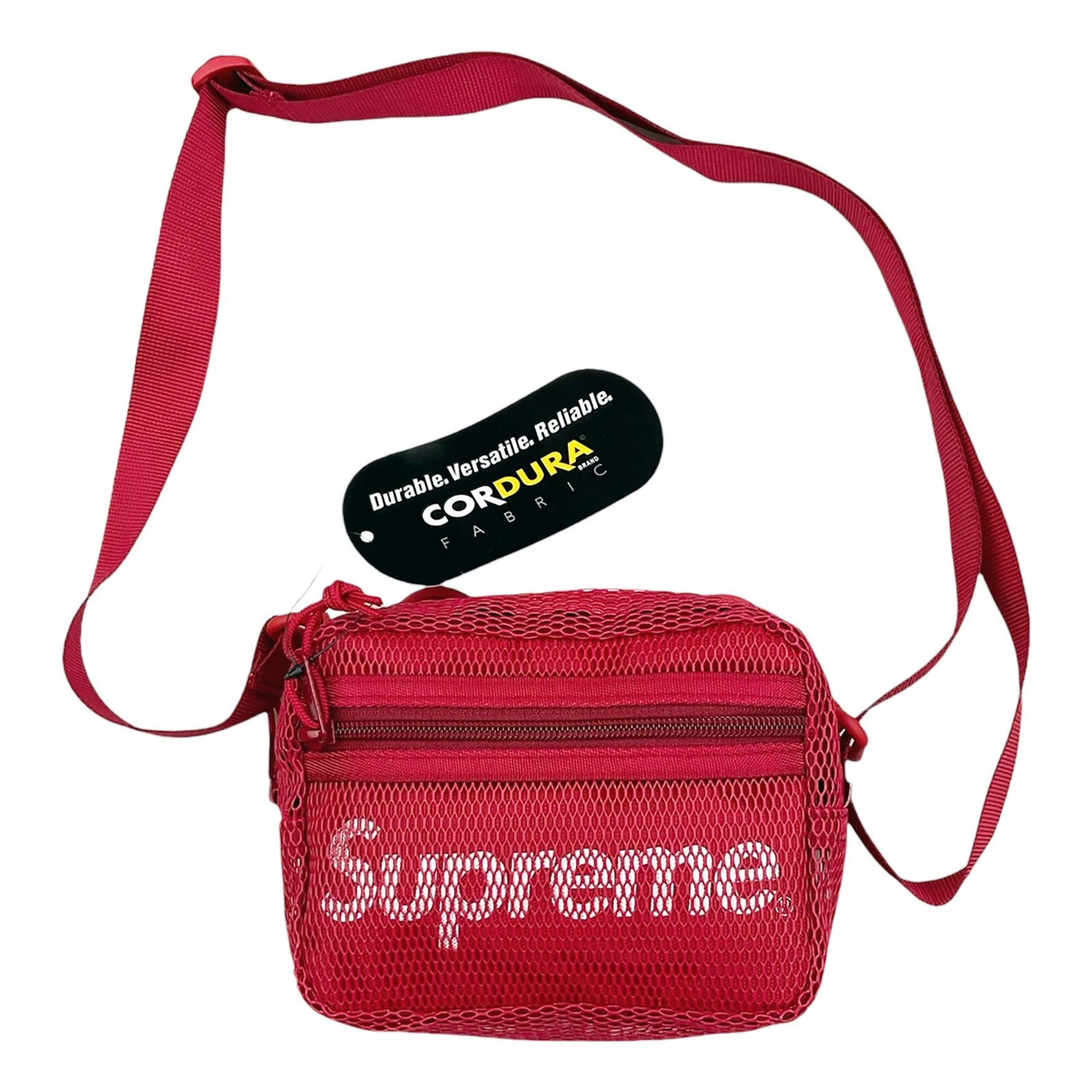 Sac à bandoulière en maille Supreme SS20 rouge foncé