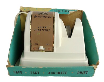 Vintage 1950 s Handy Hannah Electric Knife Sharpener Powers On