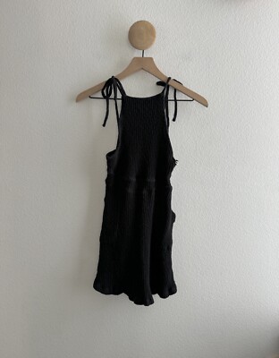 Free People FP Beach Black Tank Cover Up Dress with Pockets Size XS | eBay