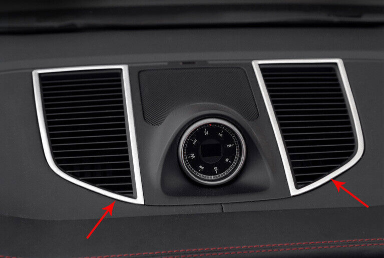 Central Console Air Outlet Vent Trim For Porsche Macan 2015-2021 Silver Titanium