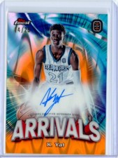 2022-23 Topps Finest Overtime Elite KOK YAT AUTO Arrival Orange Refractor RC /25