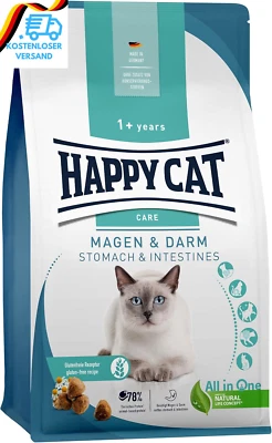 Happy Cat 70596- Care Magen & Darm - Katzen-Trockenfutter Mit Ente Für Sensible