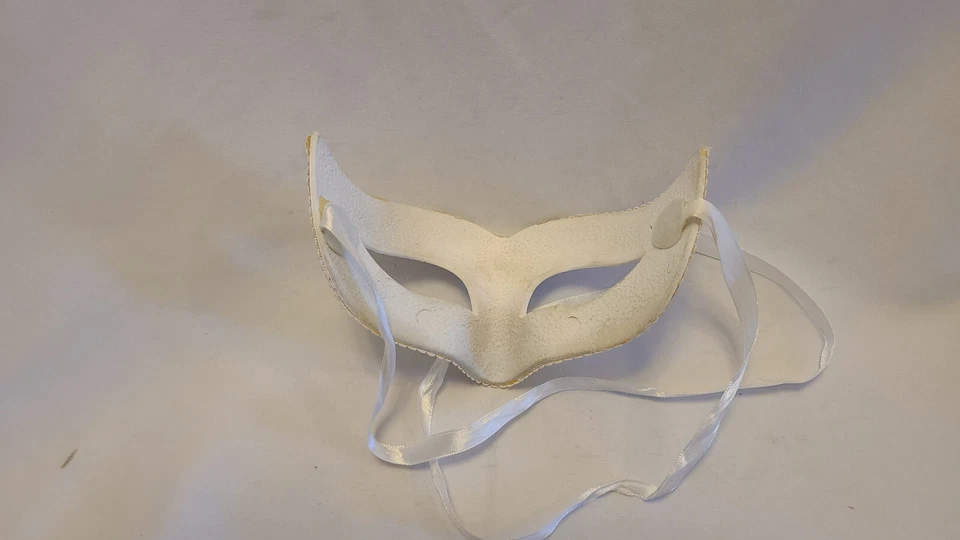 Blanco Hágalo Usted Mismo Máscara Veneciana Lisa Disfraz Media Cara Mardi Gras Fiesta Máscara Foto 2 de 2