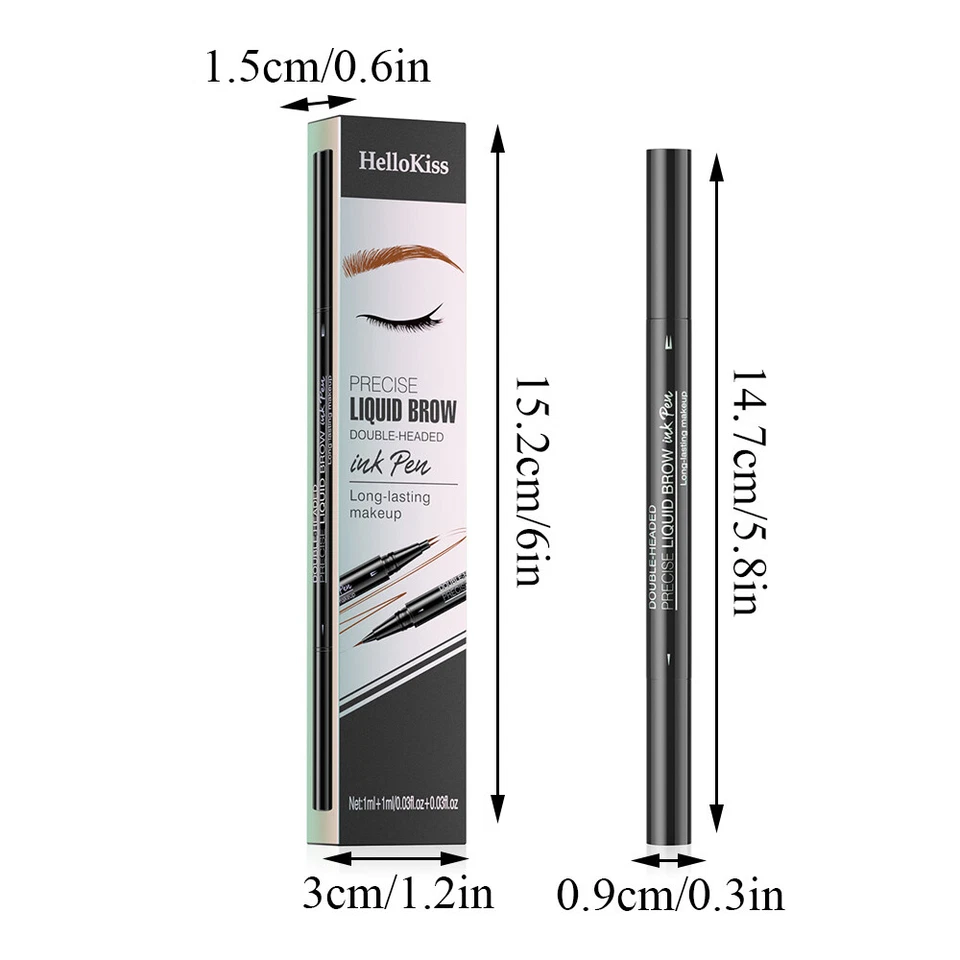Waterproof Two-pronged Eyebrow Pencil Natural Ultra-fine Liquid Eyebrow Tattoo / - Image 2 of 4