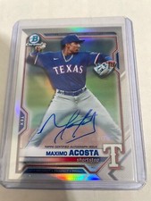 2021 Bowman Draft Baseball Maximo Acosta Variation Autograph /99 SSP Rangers