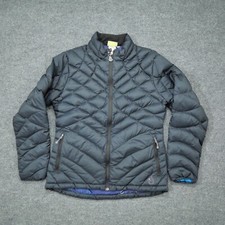 Isis Jacket Womens 10 Blue Navy Down Hooded Puffer Short Lightweight