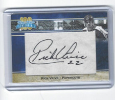 2016 2016-17 BLUE AND WHITE CENTENNIAL RICK VAIVE PAPERCUTS AUTO MAPLE LEAFS