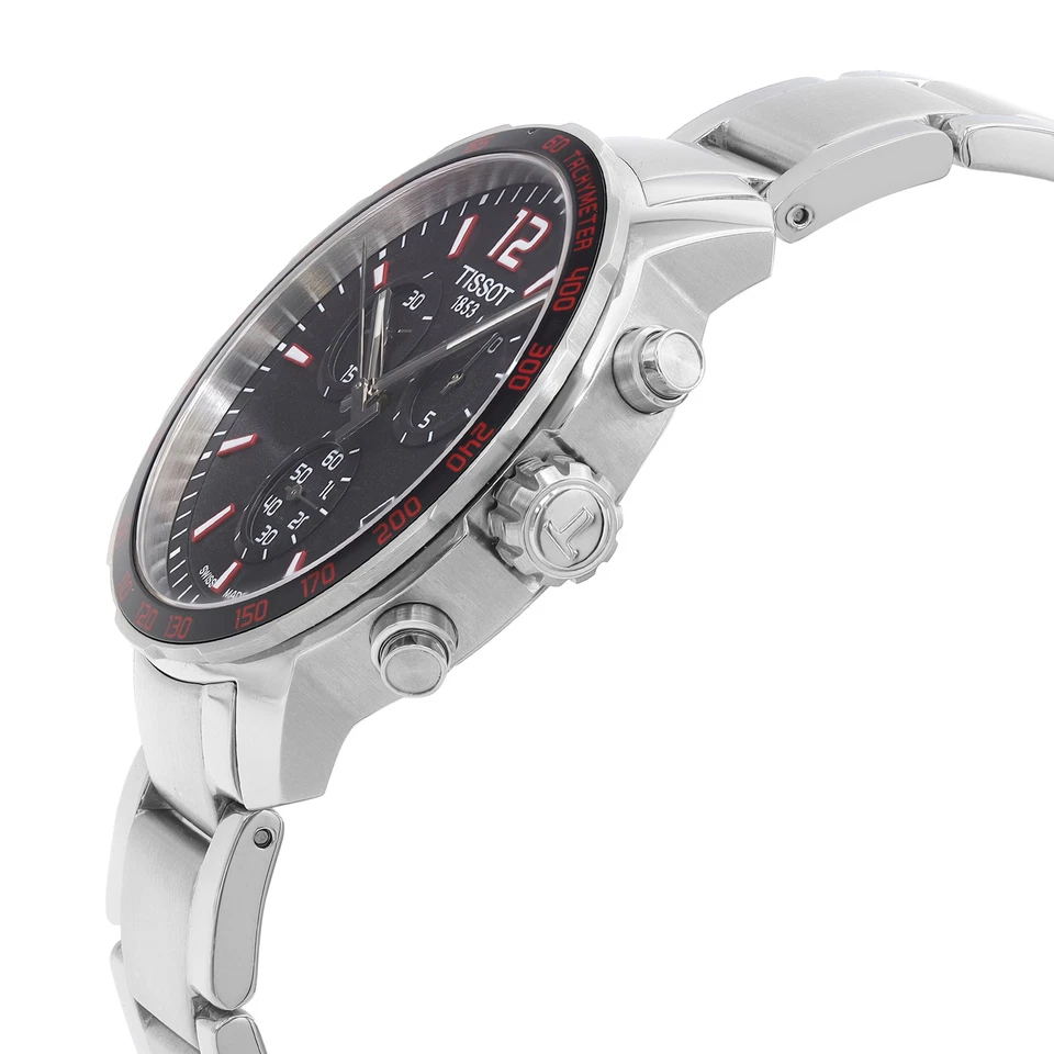 Кварцевые часы Tissot Quickster 42 мм сталь черный циферблат T095.417.11.057.00 - Изображение 3 из 4