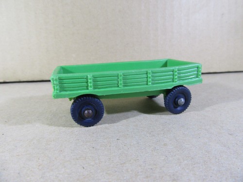 691W Vintage 1970 Tomte Laerdal Norway Trailer Green Rubber L 2 7/8in - Picture 1 of 12