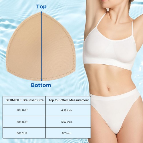 Waterproof Swimsuit Bra Inserts Pads 3 Pairs Removable Bathing Suit Insert 3 ... - Picture 5 of 8