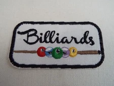 Billiards Pool Balls Cue Stick Embroidery Iron-on Patch