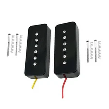 P90 Electric Guitar Pickups Single Coil Soapbar Neck Bridge Pickups Set Black US