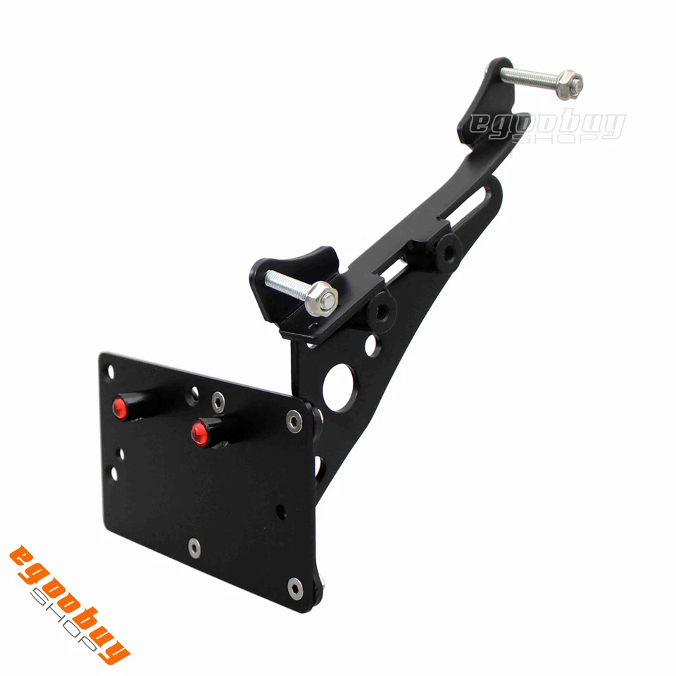 Soporte de matrícula de aluminio CNC con luz LED para Sportster XL883 1200 04-17 Foto 2 de 4