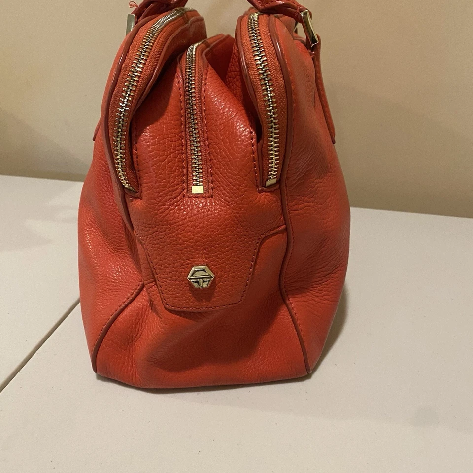Bolso Thea Tory Burch Jaspe Cuero Guijarro Triple Cremallera Compartimiento Foto 3 de 4