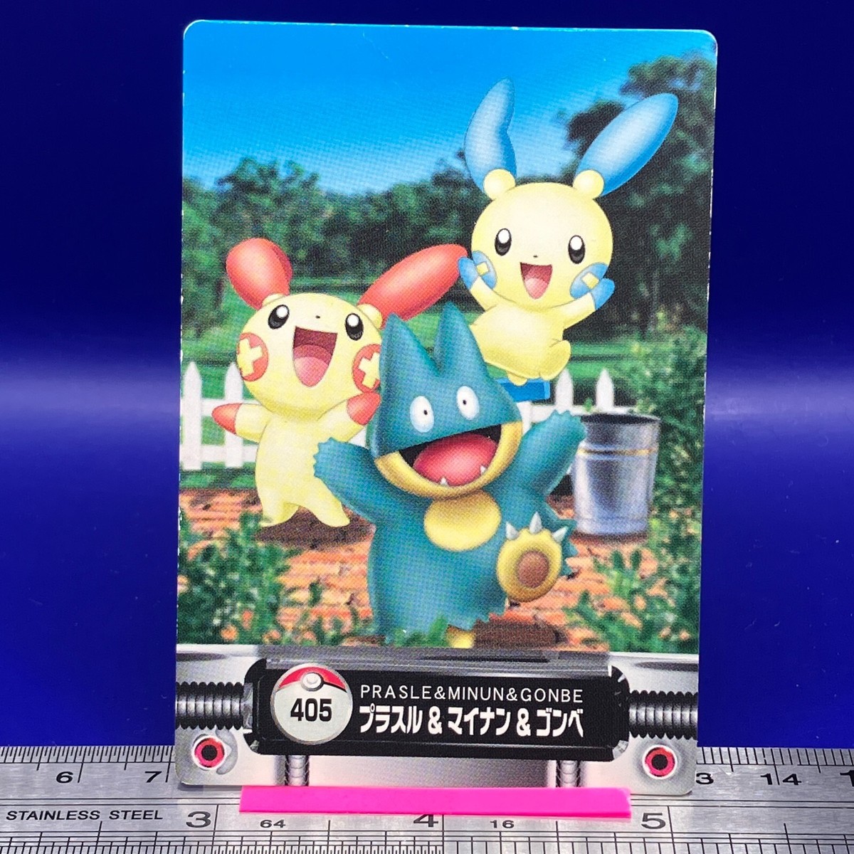 Plusle Munchlax Pokemon Carddass Zukan Card Vintage Anime Game TCG