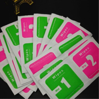 10-100 Set Wipes Dry And Wet Wipes 2in1 For Smartphone And Tablet Screen Clean