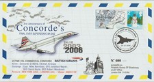7006 FDC  CONCORDE BRITISH AIRWAYS  VOL ULTIME NEW-YORK LONDRES  24 OCTOBRE 2006