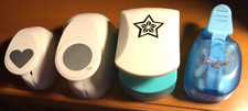 Lot Of 4 Paper Punches Star Circle Heart Corner
