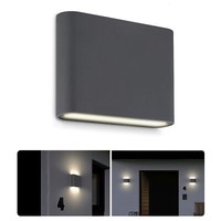 Tweo Led Wandleuchte Up Down Anthrazit IP54 Warmweiß 230V