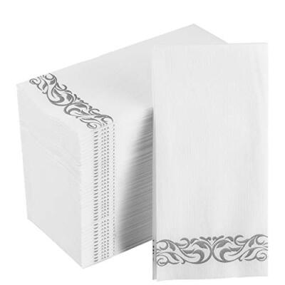 200 Linen Feel Disposable Bathroom Napkins, Soft and Absorbent Paper Guest To...