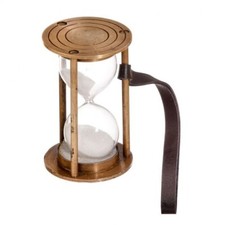 BRASS HOURGLASS Nautical Christmas Ornament 3", by Regency