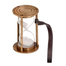 BRASS HOURGLASS Nautical Christmas Ornament 3", by Regency